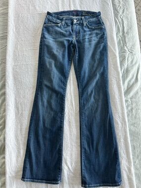 7 For All Mankind Dark Blue Kimmie Jeans Lexie Petite Length